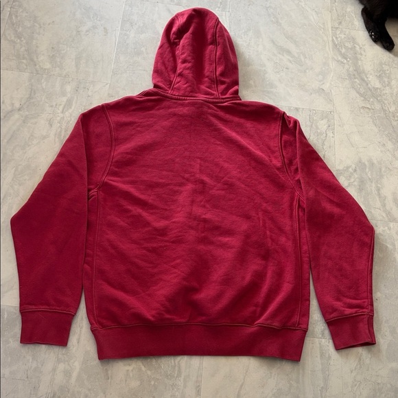 Nike  pullover hoodie  burgundy/white logo on chest  muff front pockets EUC - Picture 8 of 13